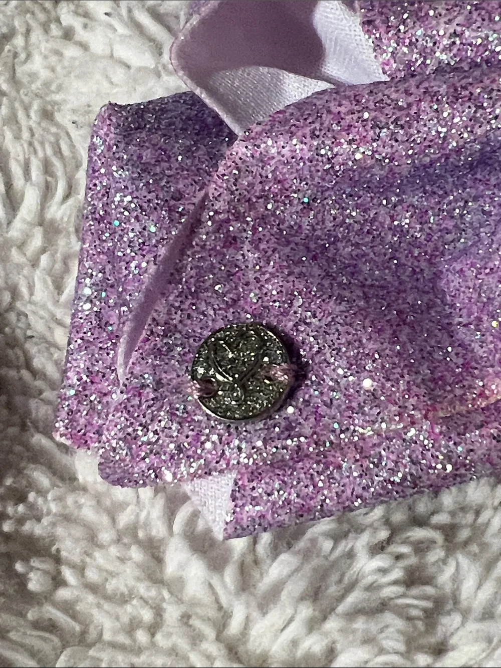 JOJO SIWA Sparkling Lavender Glitter Hair Bow for Kids